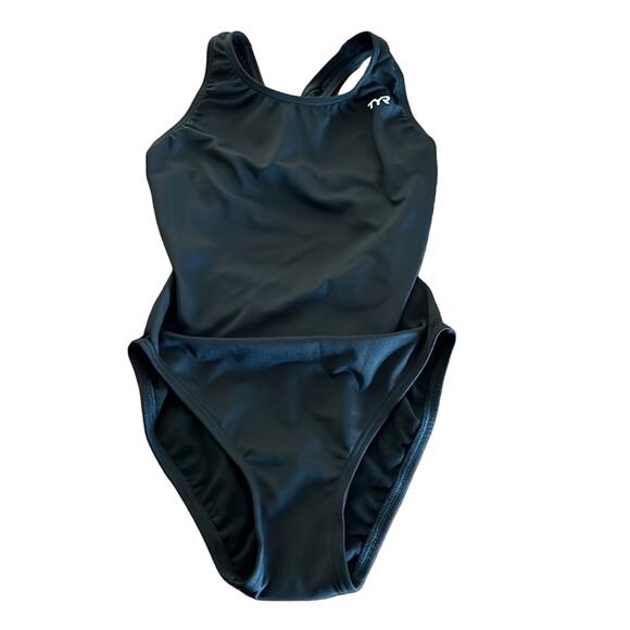 TYR Black Performance Swimsuit Woman Size 32 Small NWT Laps Practice Training - Picture 1 of 10